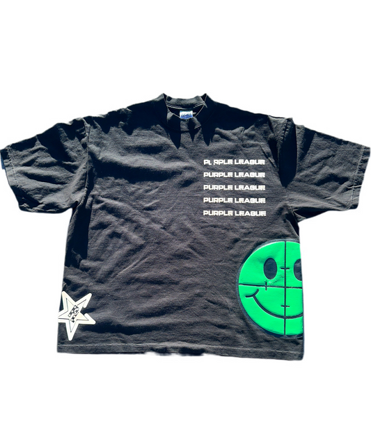 Purple League Smiley Tee