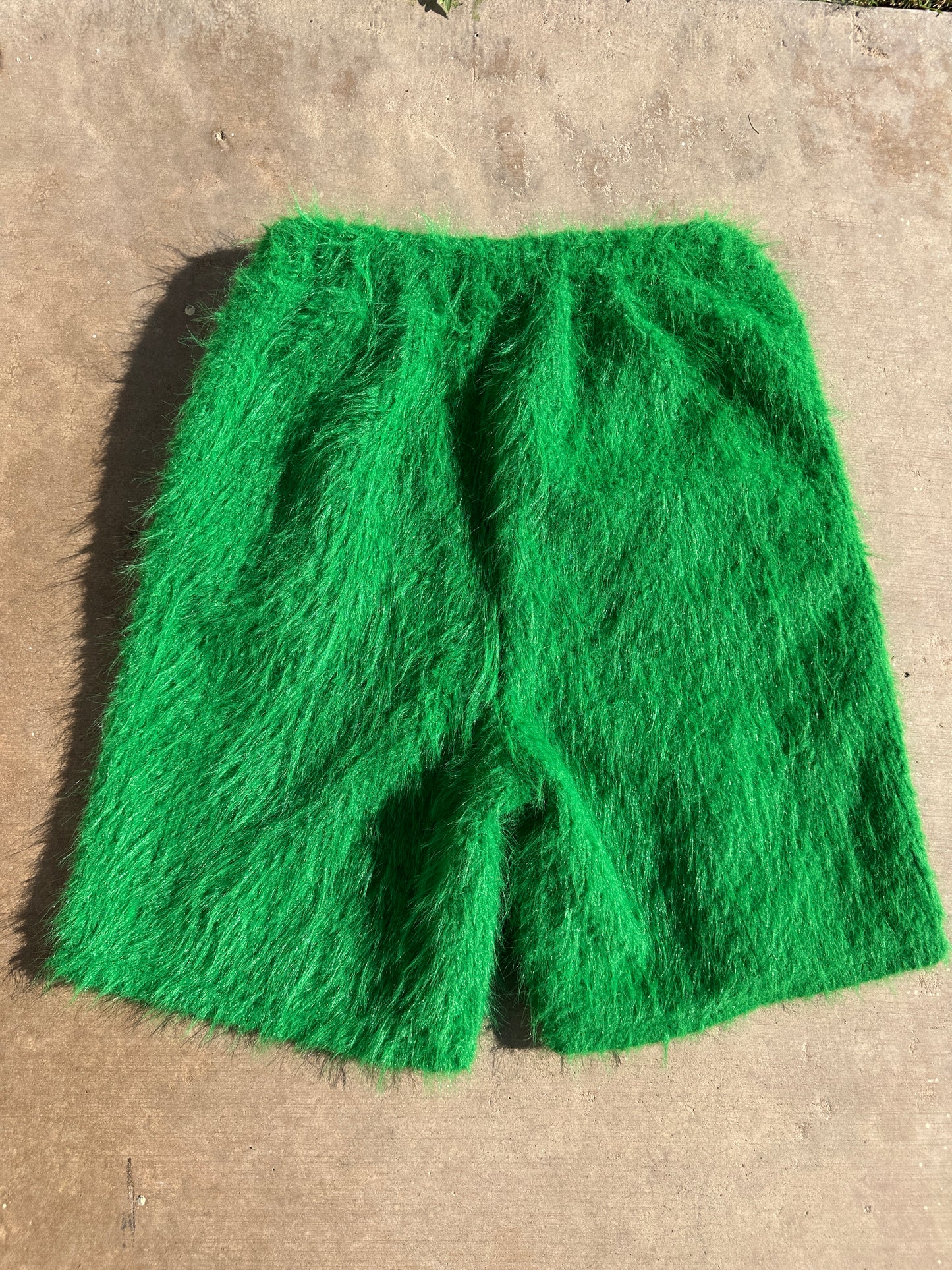 Green Mohair Shorts