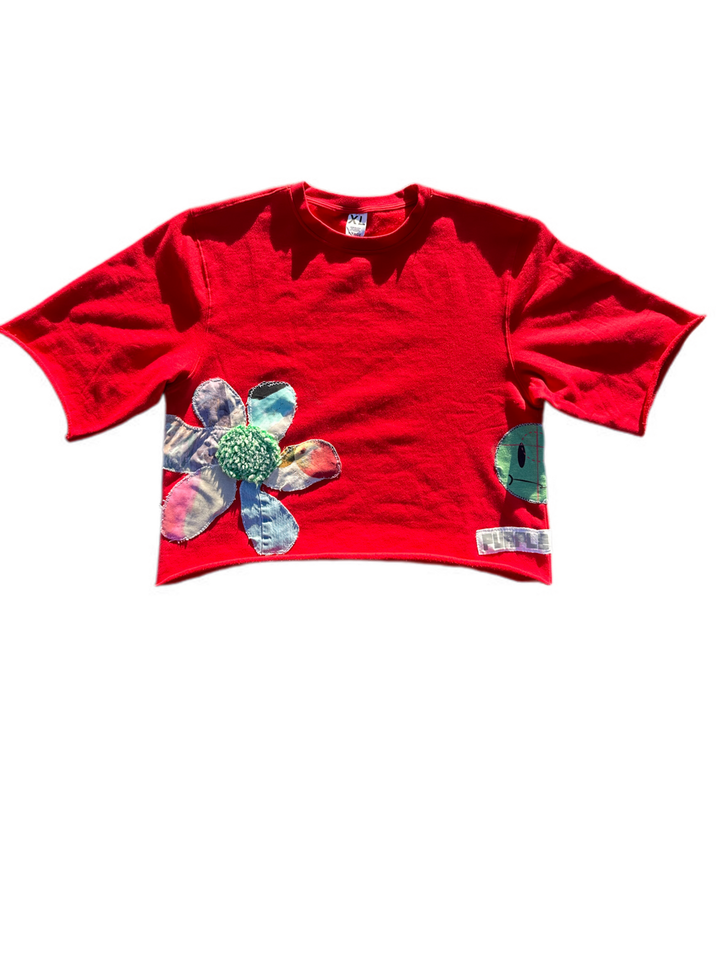 Floral Cropped SS Sweater