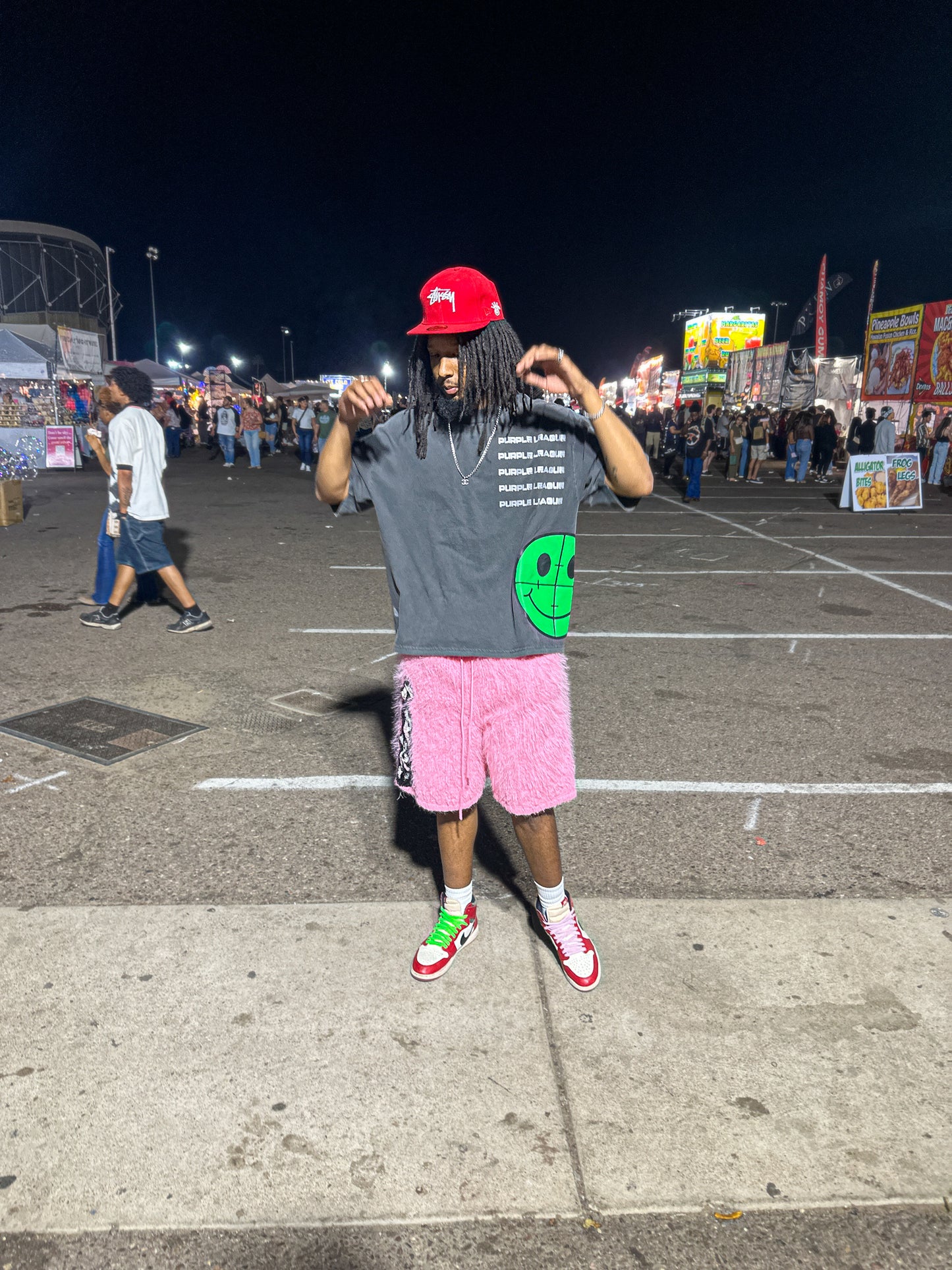 Purple League Smiley Tee
