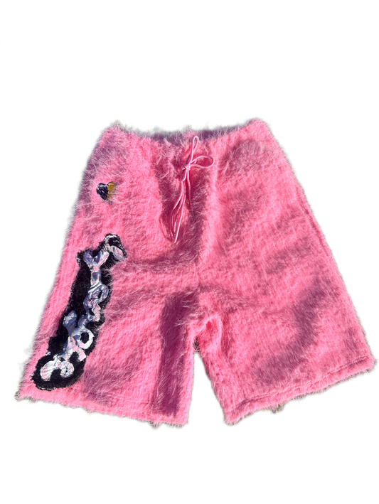 Pink Mohair Shorts